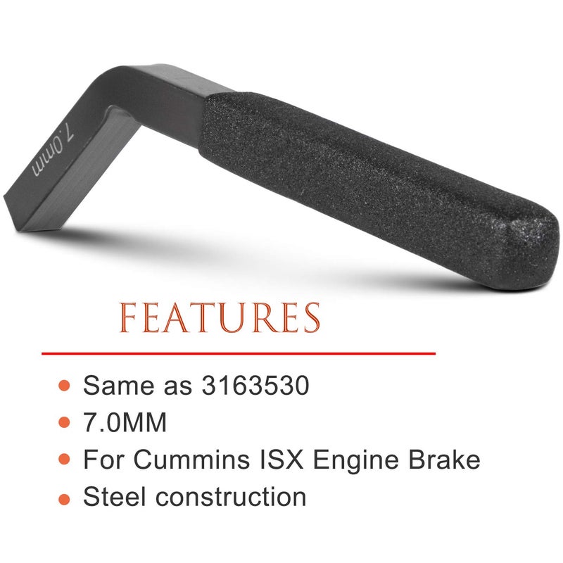 Camoo 3163530 Engine Brake Adjustment Tools 7MM for Cummins ISX Engine Jake Brake Feeler Gauge (7MM - 3163530) - Image 5